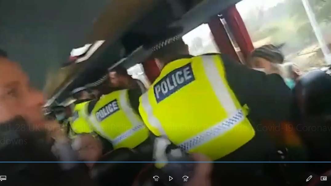 Part1 11-28 UK Tyrannical Stasi Police State Pull Over Bus London Covid-19 Coronavirus Lockdowns