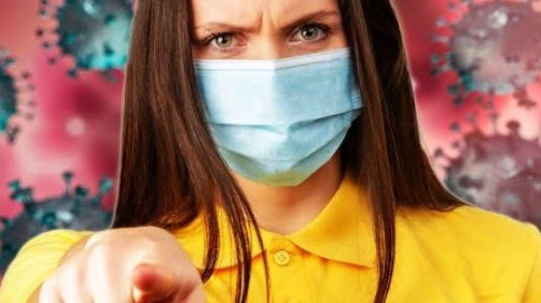 Woman picks dog crap up using her face mask and then....