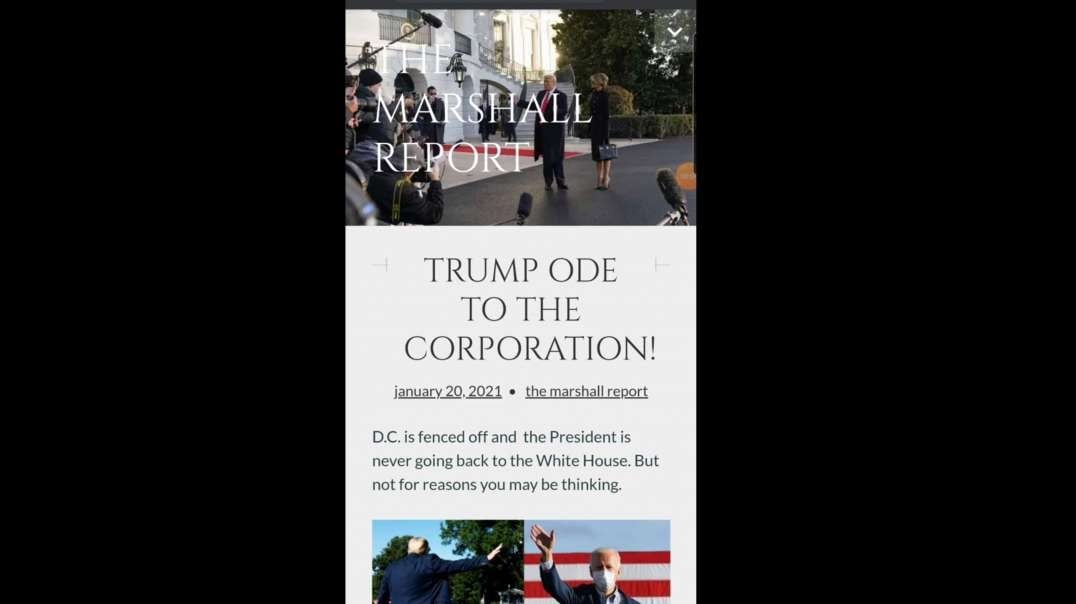 "Trump Ode to the Corporation" shared by Lin Wood, Marshall Report, January 20th 2021