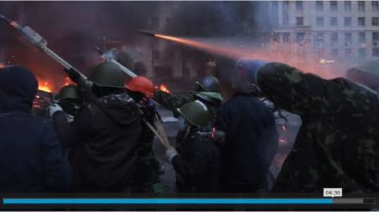 This is what Joe Biden called "peaceful protestors" in Maidan square in Ukraine in front of their parliament