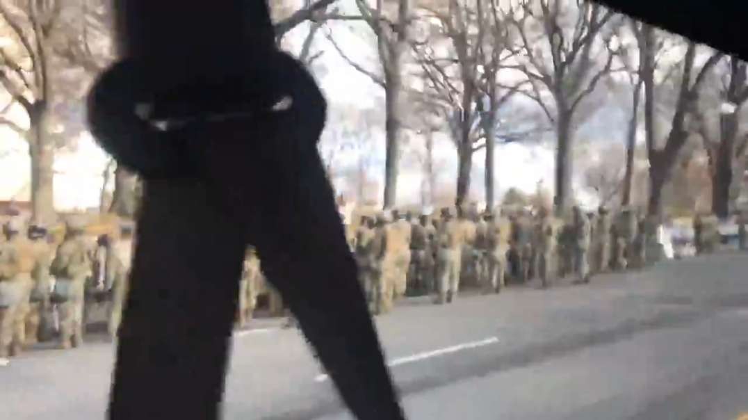National Guardsmen Turn Their Back on President Biden.