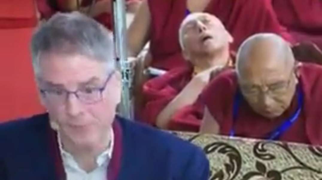 Tibetan Ex-Prime Minister caught Sleeping