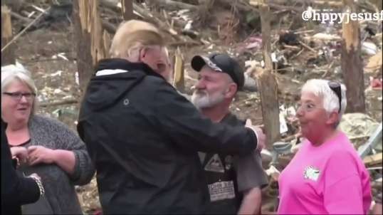 Trump and Melania showing empathy during disasters