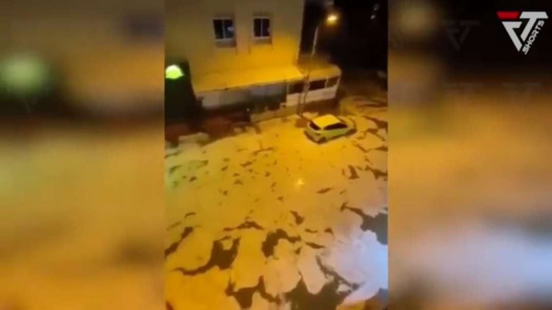 Tornado hits Izmir. Great Hail, Flood and Storm in Turkey -  Natural Disasters. .mp4