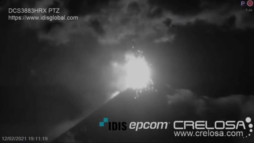 February 12, 2021, ~ Eruption-Lava Flow ~ Volcan De Fuego, Guatemala ~ Via Crelo.mp4