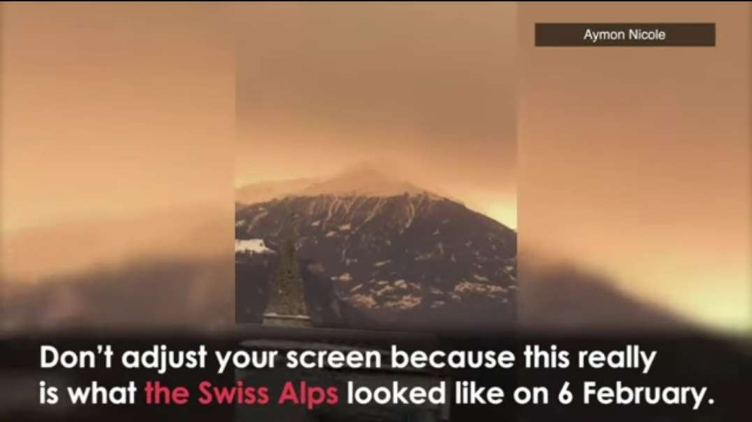 Spectacular! Sahara Sands turn Swiss Alps Sky Bright Orange.mp4