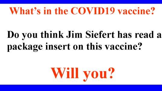Jim Siefert, Lincoln County Health Board Member says Vaccine Mandates are propaganda conspiracy theory