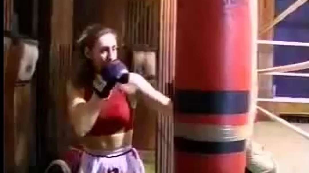 Elena Tverdokhleb Boxing The Punching Bag