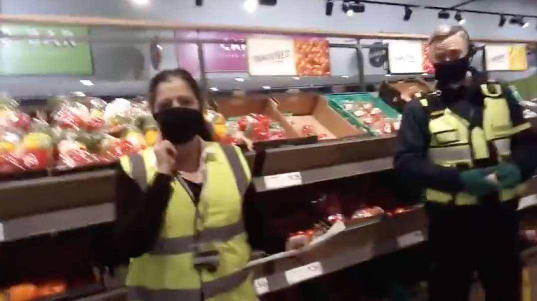 POLICE CALLED FOR REFUSAL TO WEAR YELLOW STICKER (AT MARKET)
