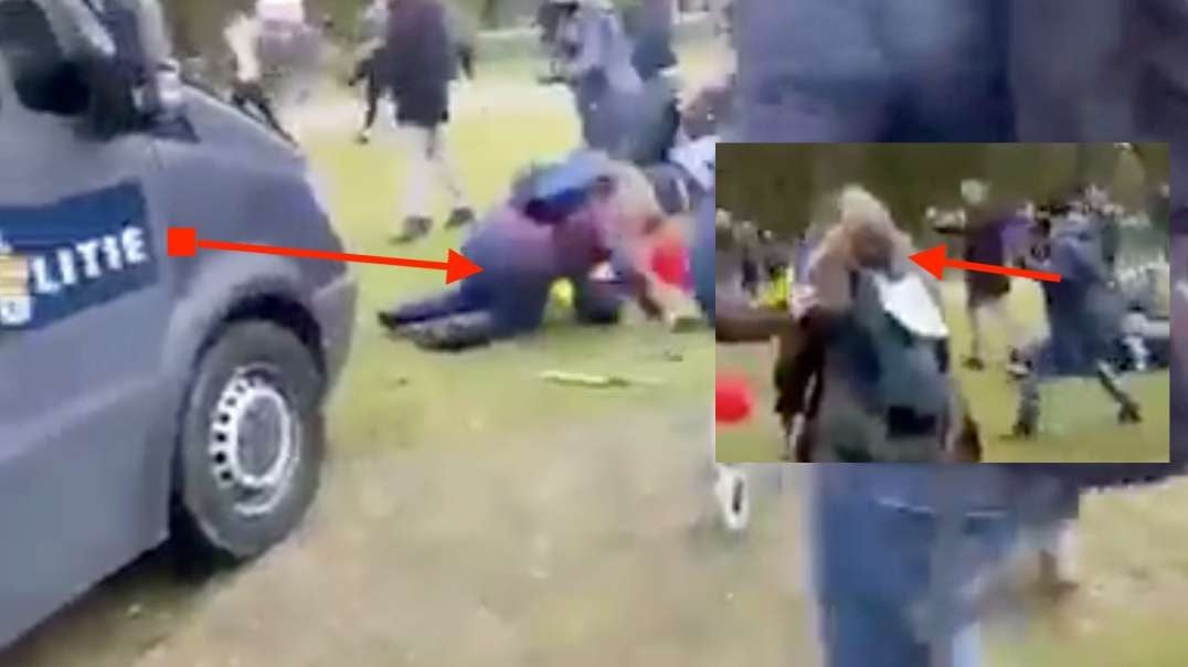 Attempted MURDER by under cover cops using two vehicles to squash kill a lady peacefully sat in her park.