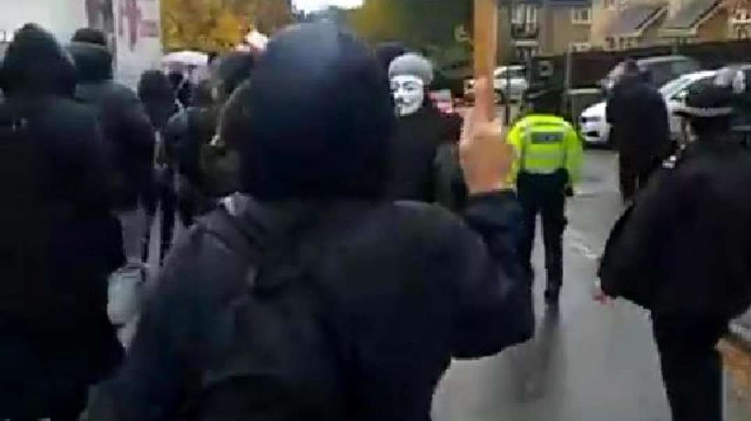 Protesting in a housing estate in Anerley