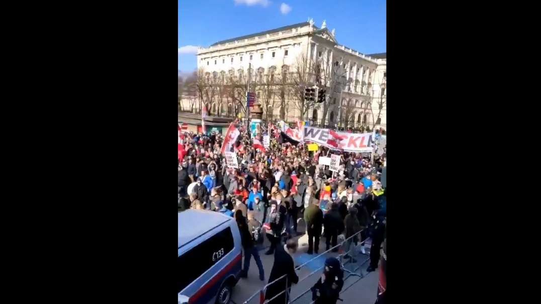 Vienna anti-lockdown protest from March 6th