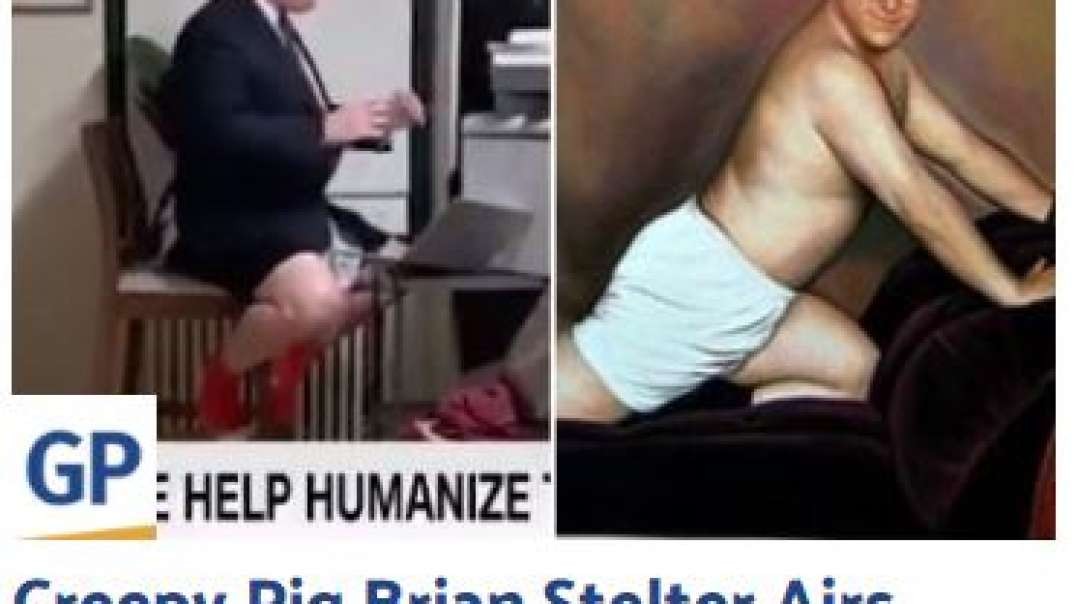 Creepy Pig Brian Stelter Airs Video of Himself on Live TV Without Pants