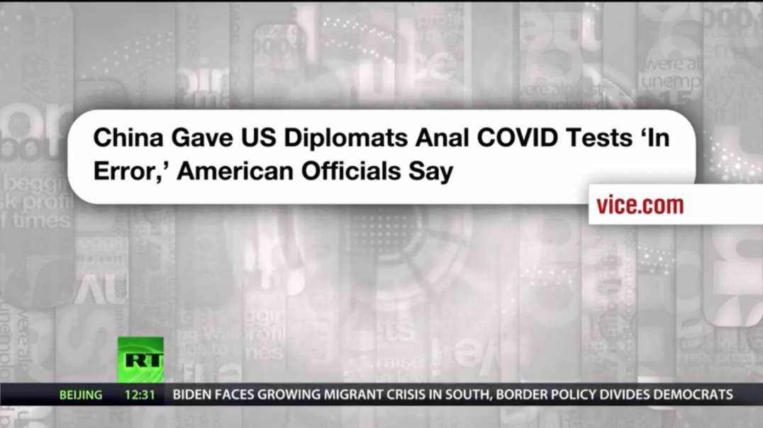 Humiliation Factor,  American Diplomats Being Anal Covid Swabbed in China