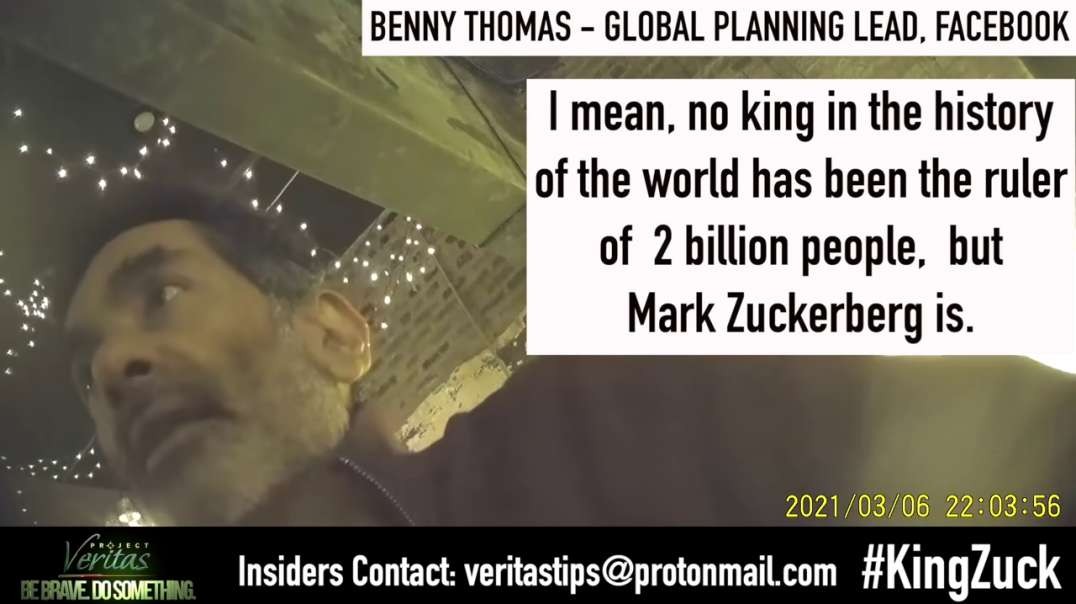 Facebook Insider: No King In History Has Been The Ruler Of 2 Billion People - PROJECT VERITAS