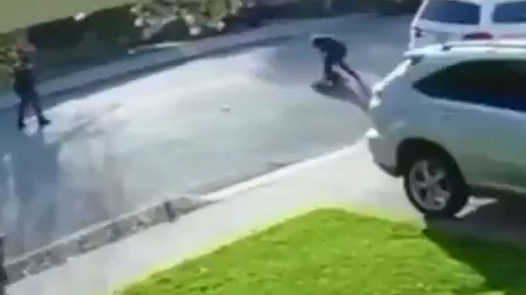 Punk kid with a gun tries robbing a dude and the dude picks him up and body-slams the soul out of him.