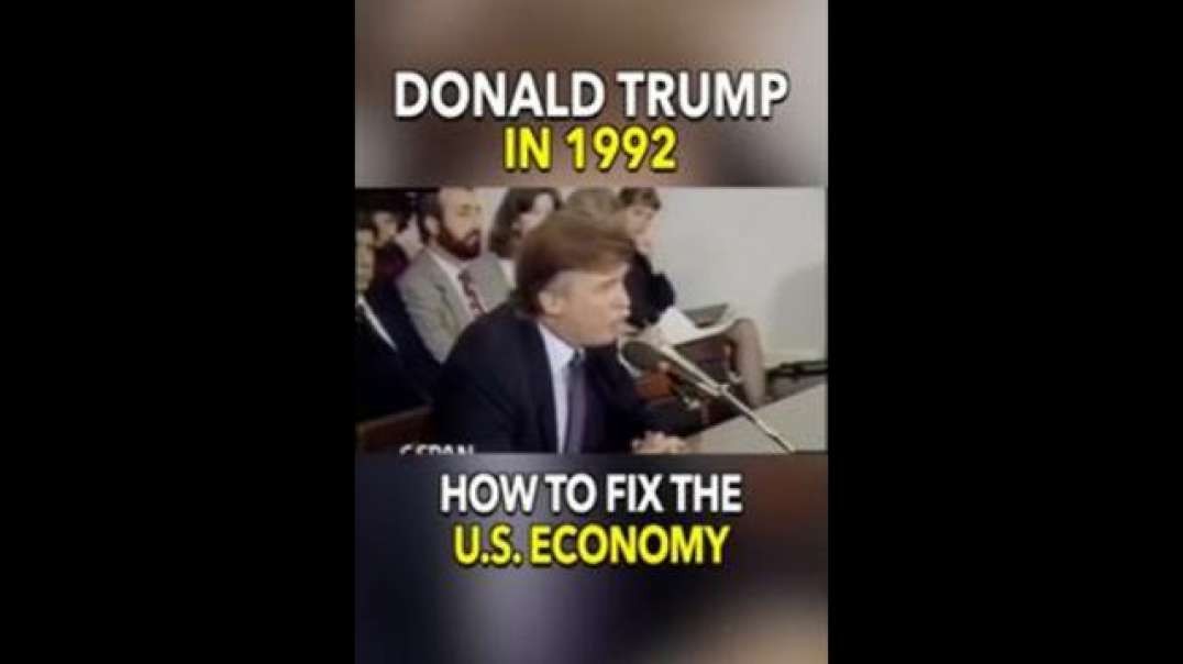 WATCH: DONALD TRUMP TELLS CONGRESSS HOW TO FIX THE ECONOMY IN 1992