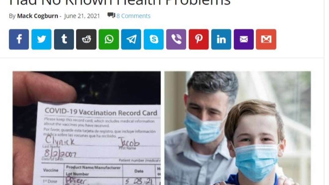 Covid Vaccine kills her 13 years old Nephew after three days vaccination.mp4