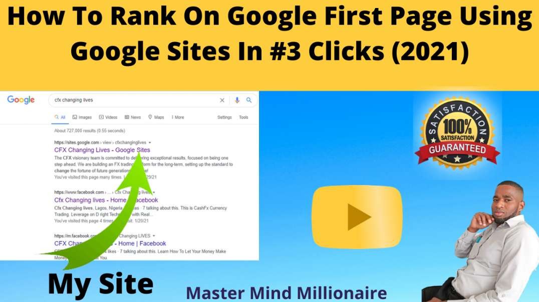 How To Rank On Google First Page Using Google Sites In 3 Clicks