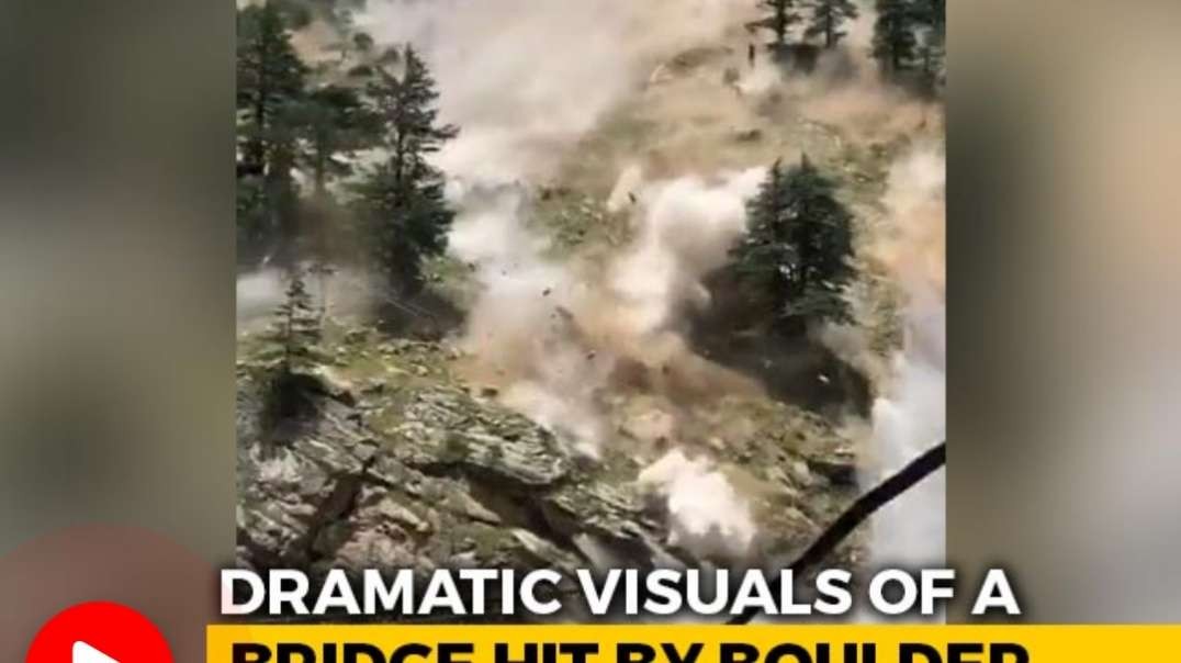 Video Himachal Bridge Hit By Boulders Rolling Down Hill, 9 Tourists Dead
