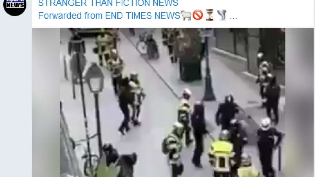 NWO Police attacks firefighter in France, watch what happens next✊- STRANGER THAN FICTION NEWS