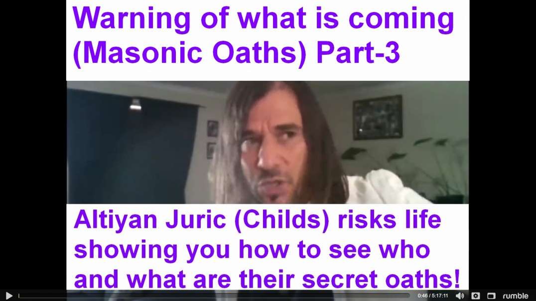 Altiyan Childs' Warning of What is Coming!  Part-3