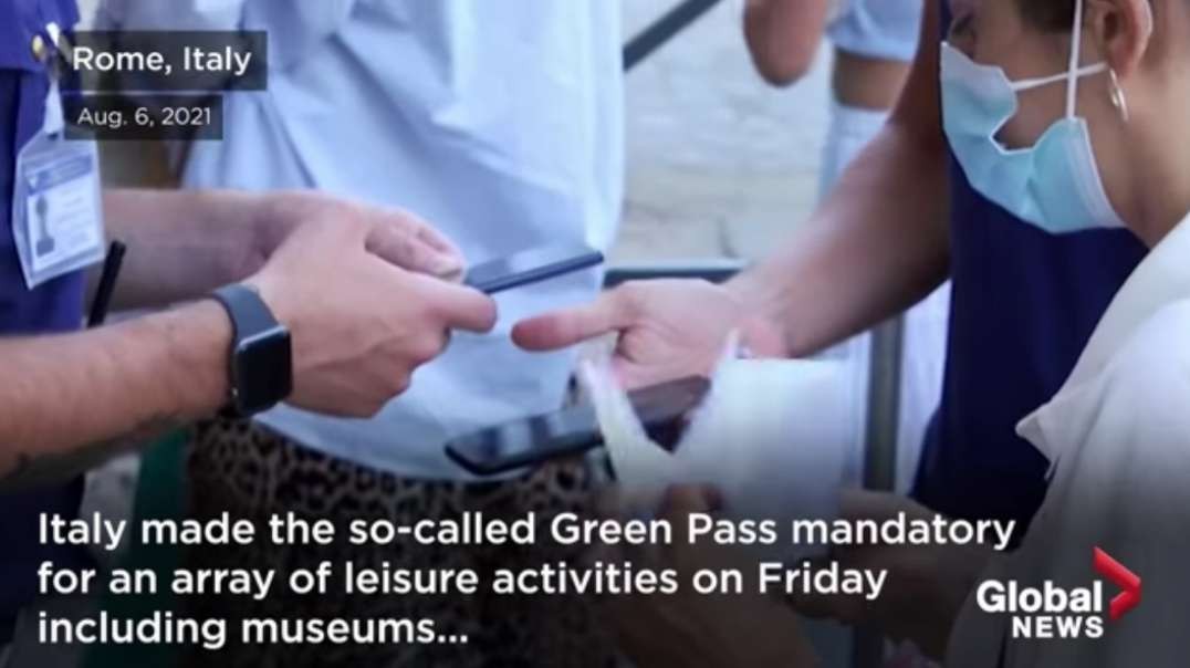 Italy mandates COVID-19 “Green Pass” for restaurants, museums, other activities.mp4