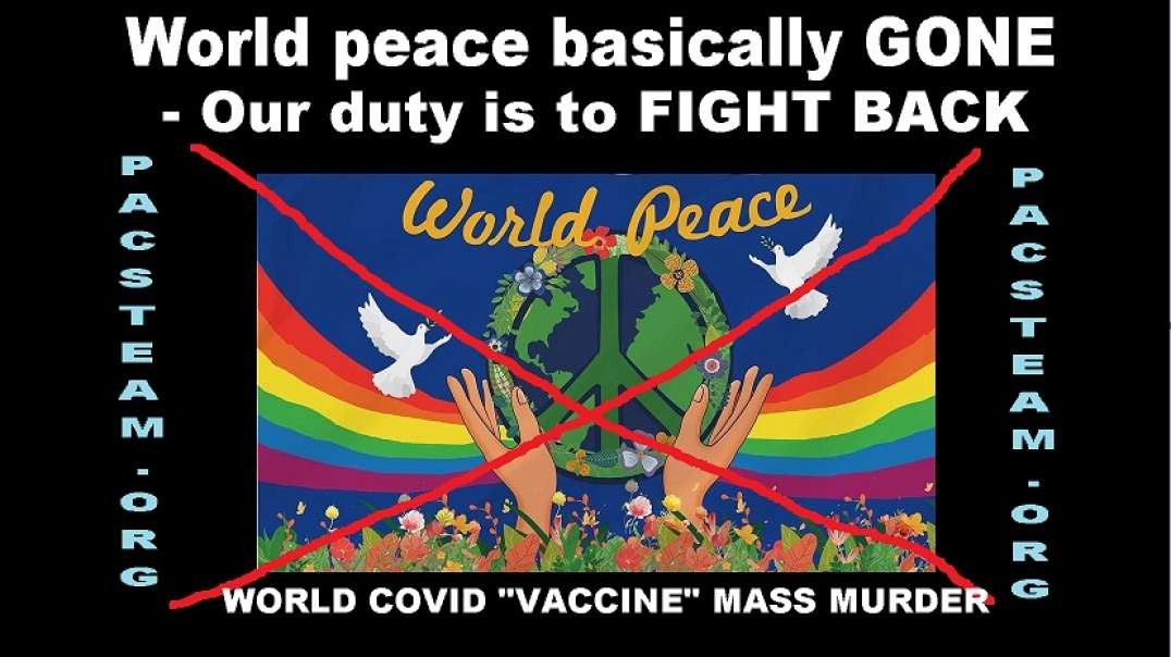 World peace basically GONE - Our duty is to FIGHT BACK