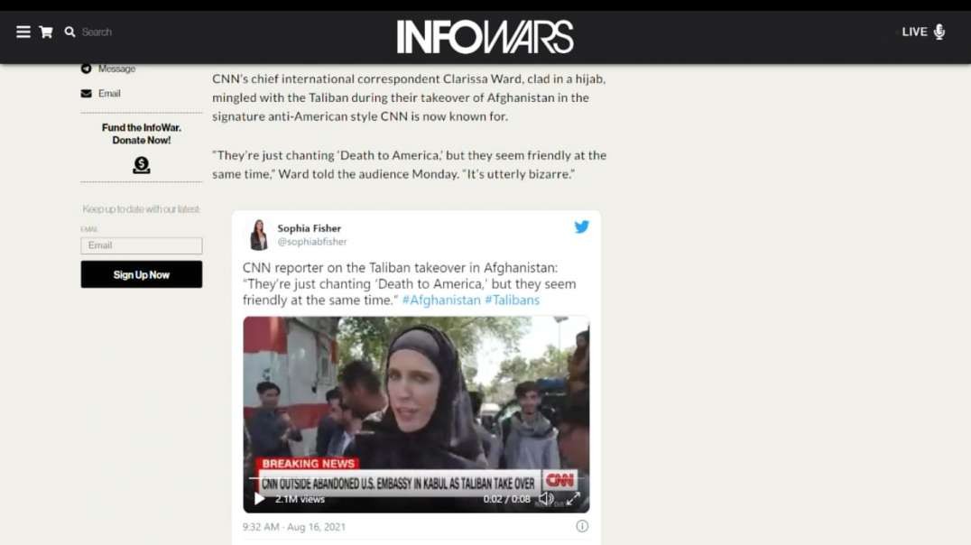Hijab-Clad CNN Reporter Praises ‘Friendly’ Taliban Chanting ‘Death to America’