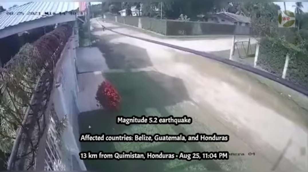 Magnitude 5.2 earthquake shakes San Pedro Sula ,  Honduras , August 26.mp4