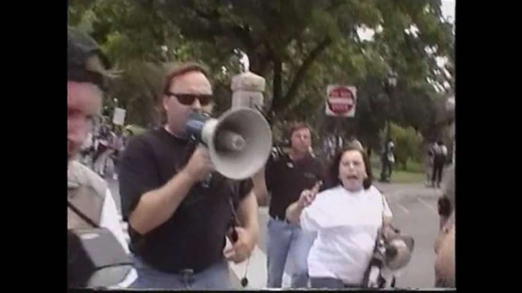 Alex Jones Classics with Bullhorning Nazis Are For Gun Control KXAN News Protest and Truck Police Investigation