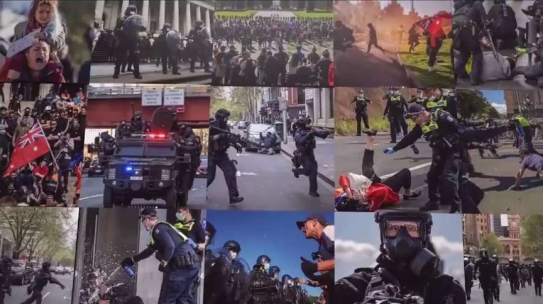 Quick montage of police "for we are young and free"