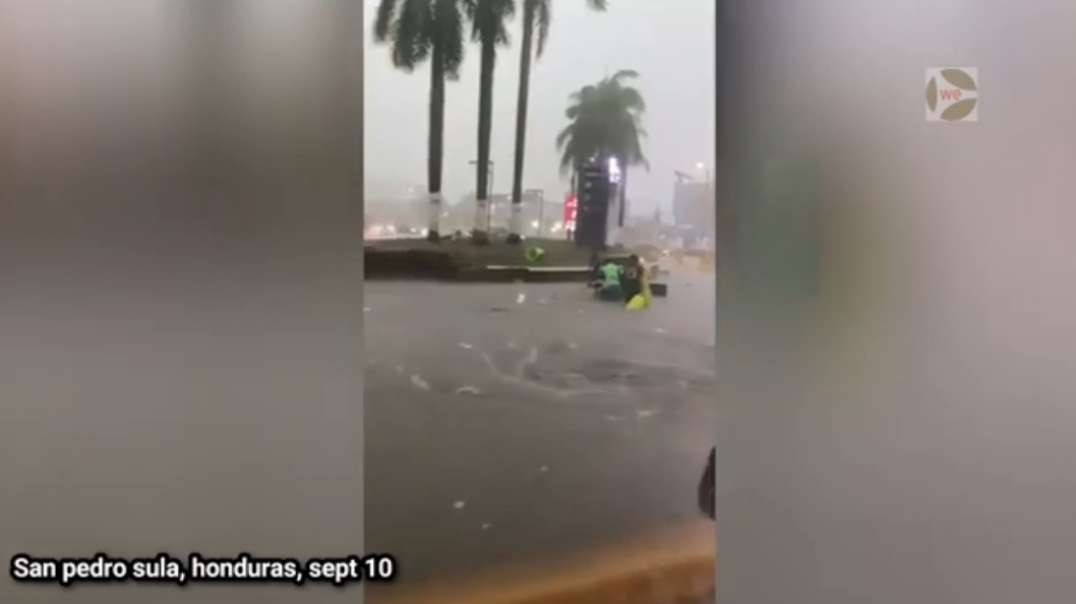 Apocalypse in honduras, San pedro sula after heavy rain turn street into rivers,.mp4