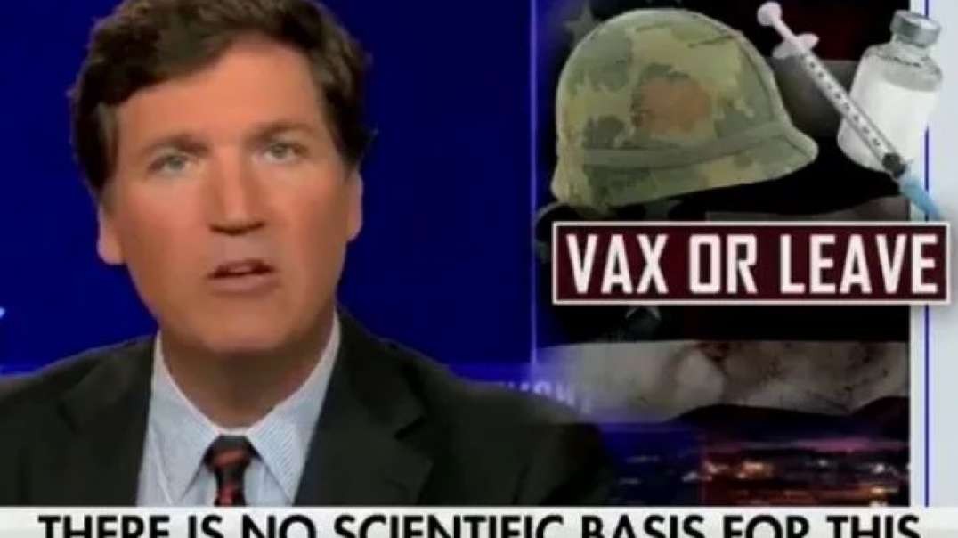 Tucker Carlson Reveals PowerPoint From US Army Justifying Vax Mandates with a Slide That Lists 7 Tenets of Satanism