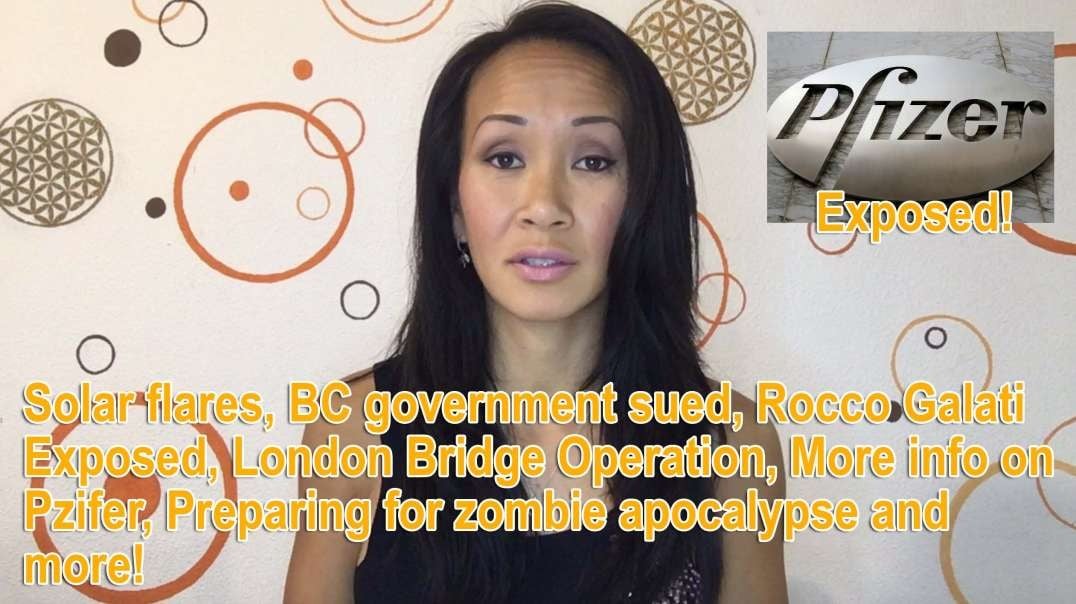 Solar flares, BC government sued, Rocco Galati Exposed, London Bridge Operation, More info on Pzifer, Preparing for zombie apocalypse and more!