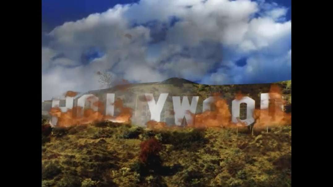 Hollywood Sign Burning (Animation)