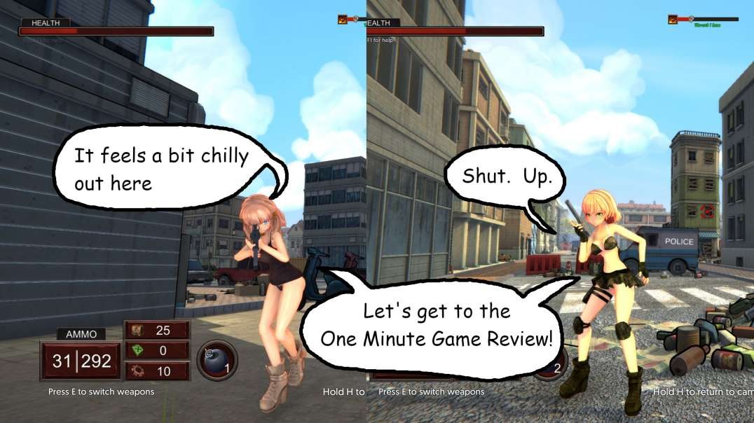 Girls Guns and Zombies One Minute Game Review BROKEN