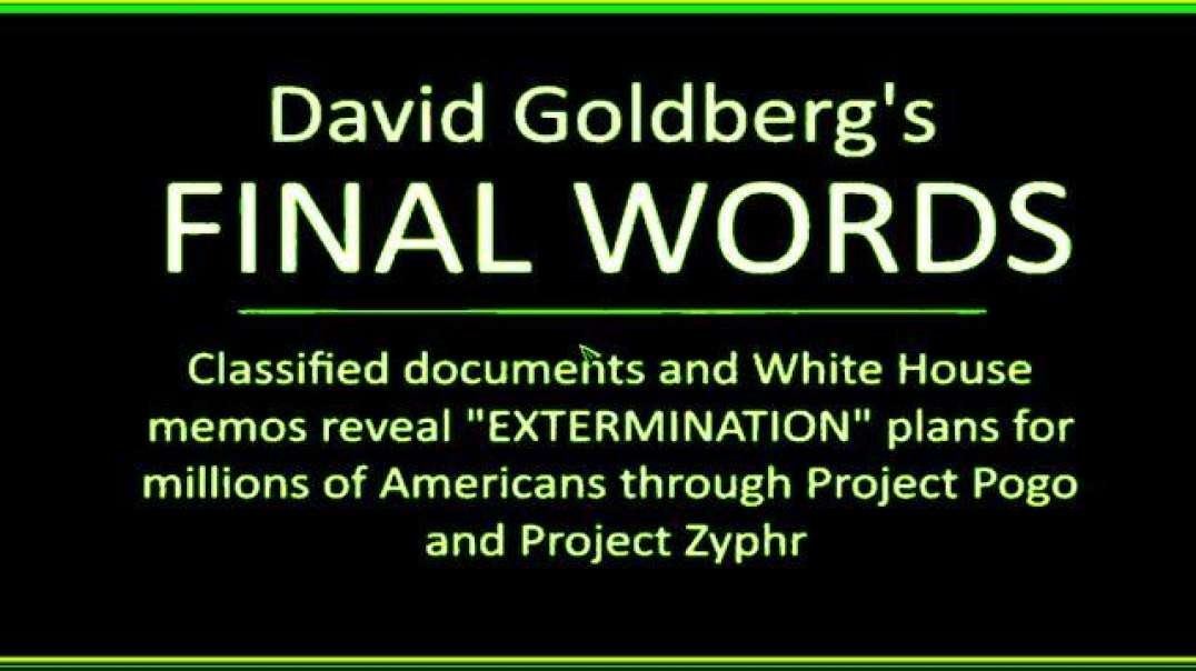 DAVID GOLDBERG'S FINAL WORDS