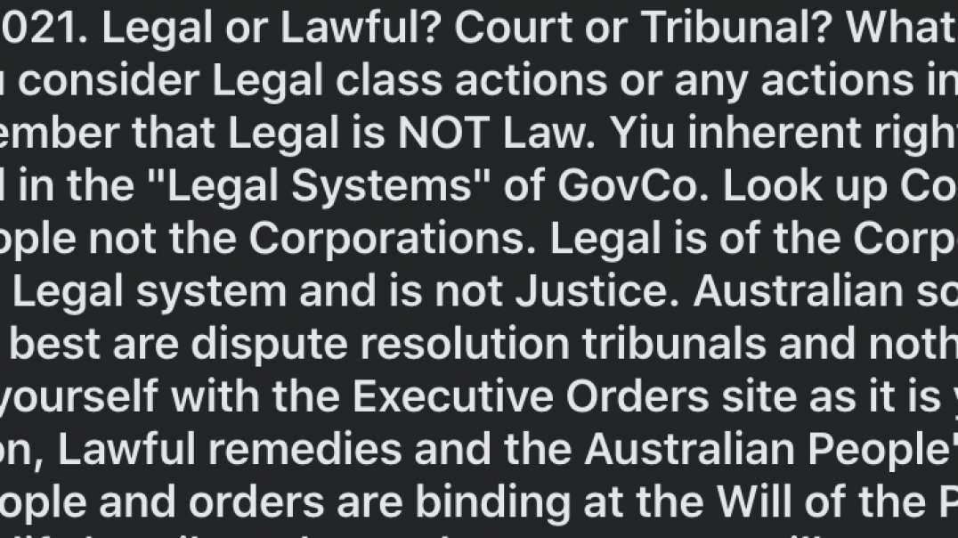 Legal or Lawful? Court or Tribunal? What's the difference?
