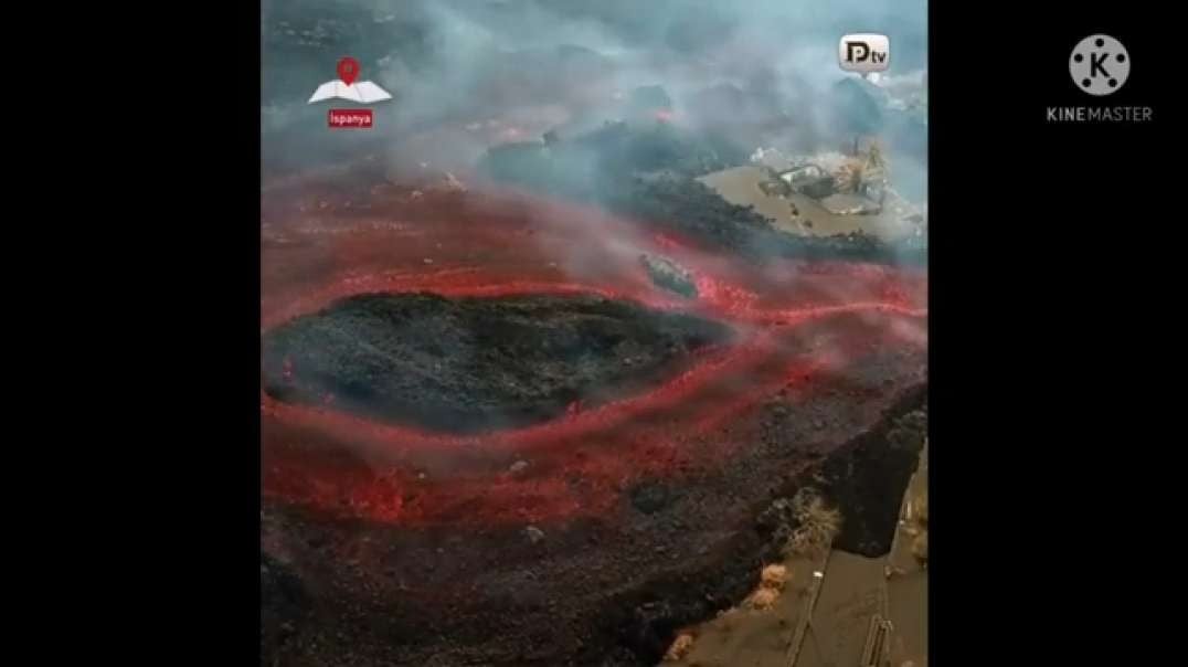 New scenes of a volcano on the island of Vega Kember La Palma in the Canary Islands # Spain (9,10,11) October 2021