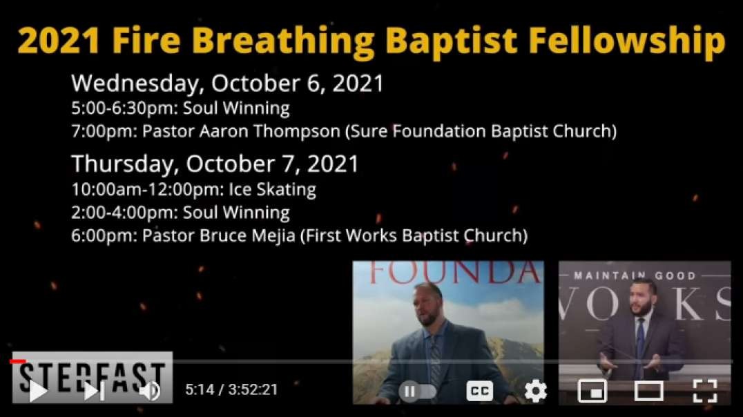 Tried with Fire | Pastor David Berzins | Fire Breathing Baptist Fellowship 2021 Day 3