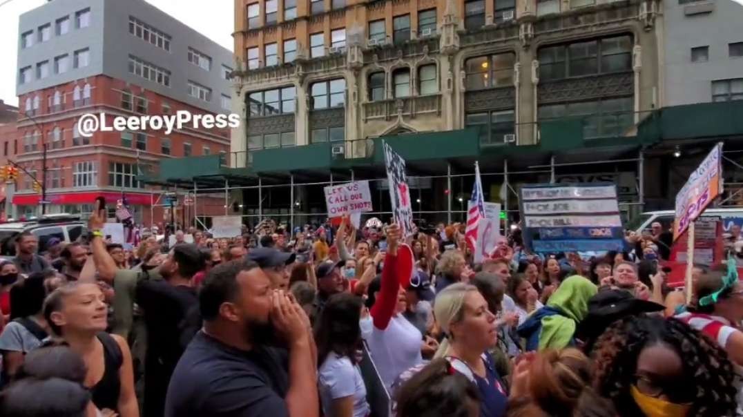 the revolution will not be televised.   Protesters chanting “F*** Joe Biden and De Blasio” outside the Department of Education in New York City 🇺🇸 after thousands of teachers were laid off fo
