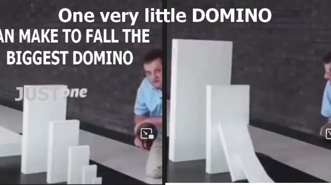 ONE LITTLE DOMINO CAN TAKE DOWN Mr BIG DOMINO