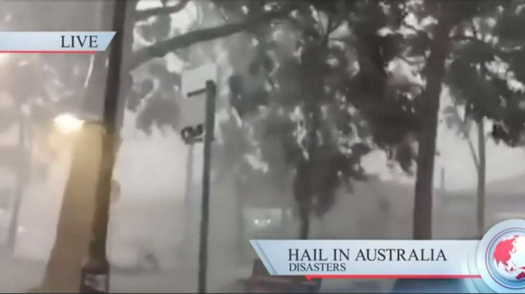 The strongest hail the size of a ball hit Australia!.mp4