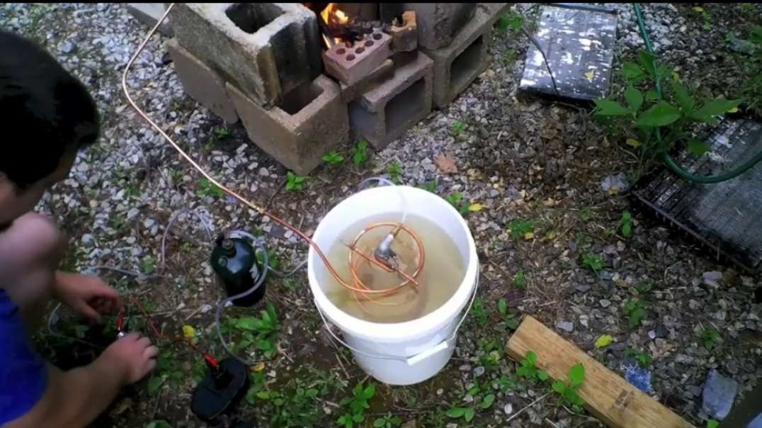 (359)How to Make Wood-Gas, and Burn it in a Small Engine..mp4