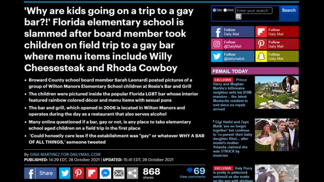 Florida School SLAMMED After Caught Taking CHILDREN to Gay Bar, Board Says 'F*ck You' to Parents