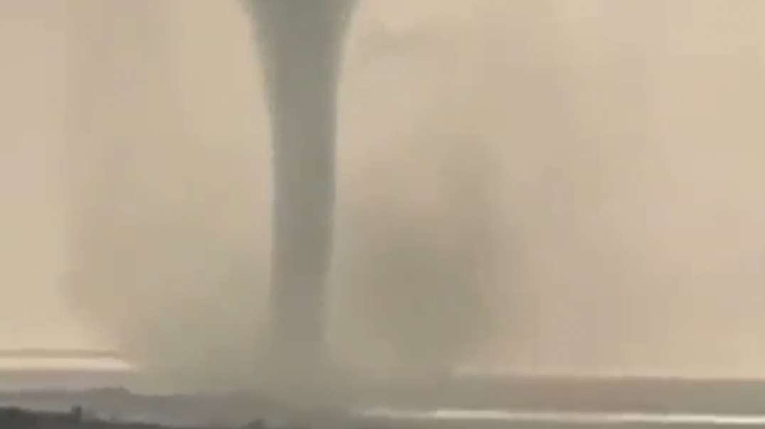 Severe-type waterspout off of Sicily today!