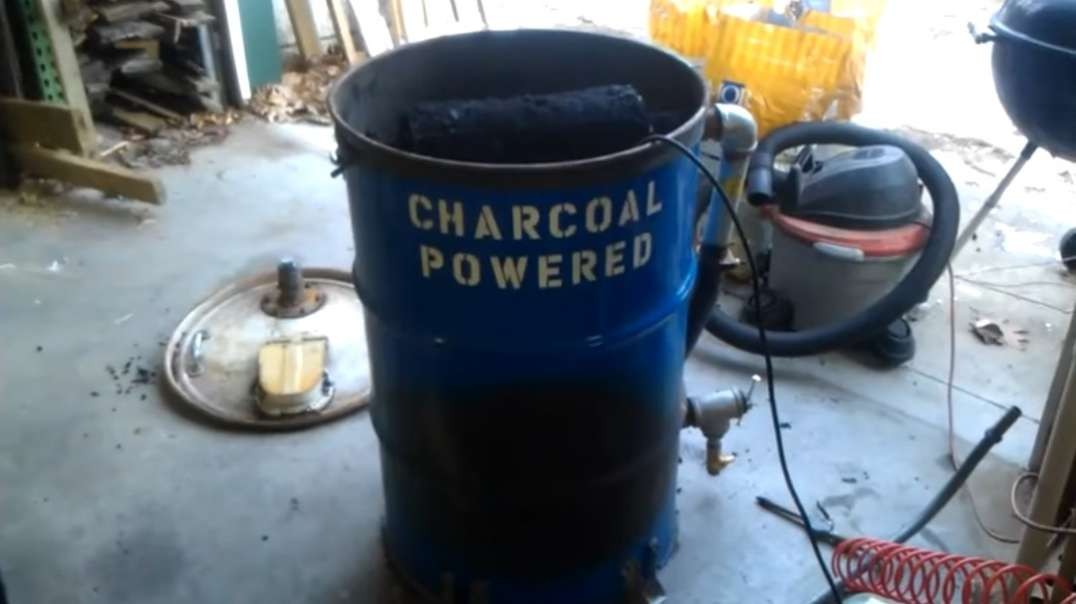 (276) Charcoal gasifier with firebrick hearth.mp4