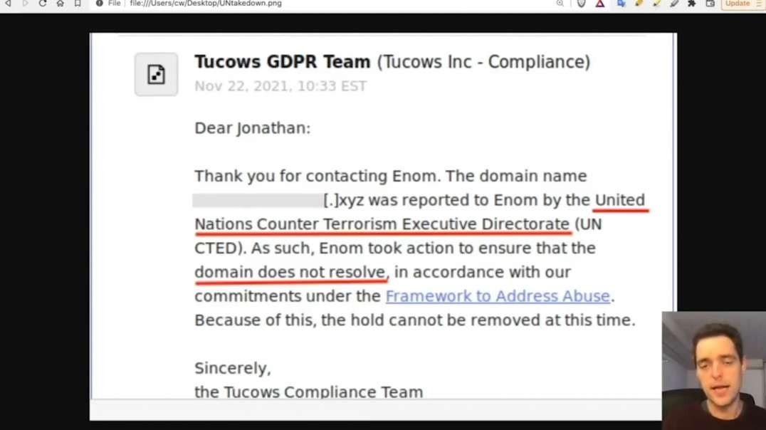 UN Taking Down Private Websites