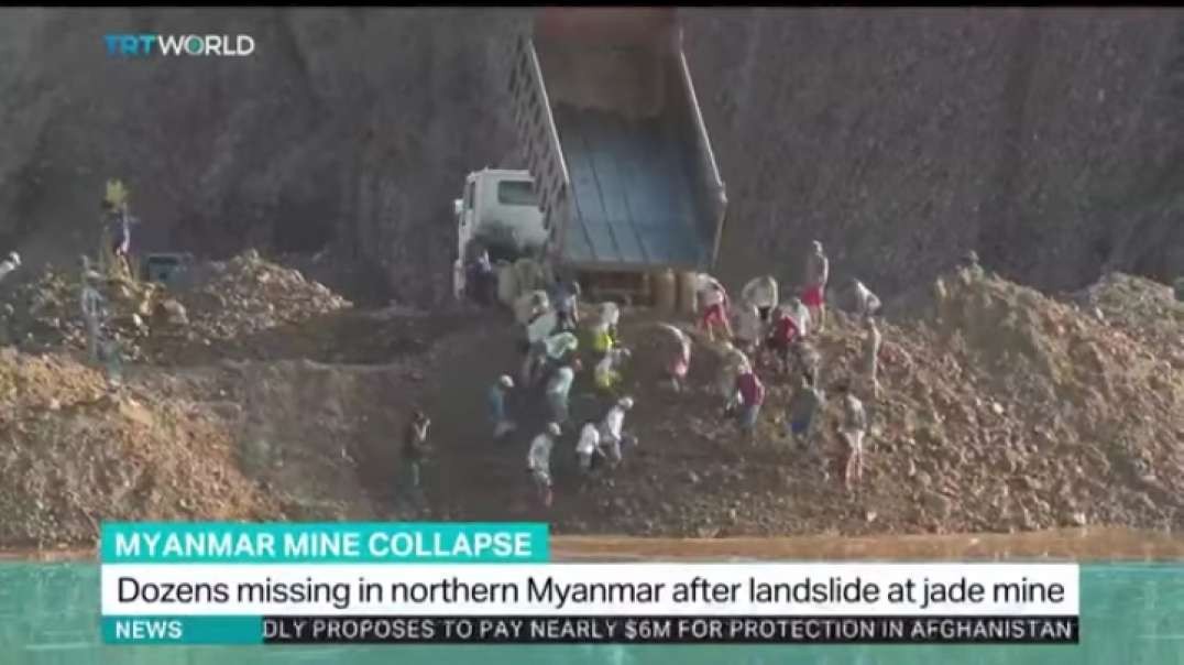 Dozens missing in northern Myanmar after a landslide at a mine.mp4